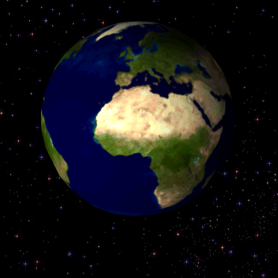 Rotating Earth, based on NASA Images