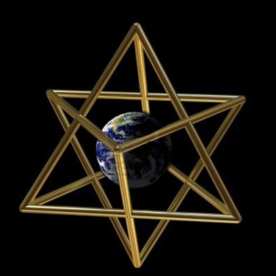Merkabah surrounds the earth, formed by grand trine
