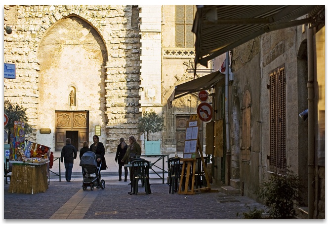 Entrance to the Basilica of St Mary Magdalene at Saint-Maximin