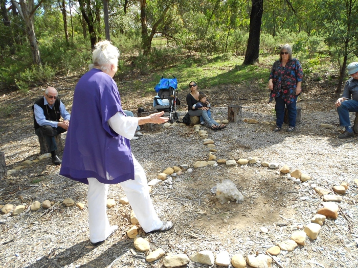 Valerie Barrow and others at the Equinox Ceremony