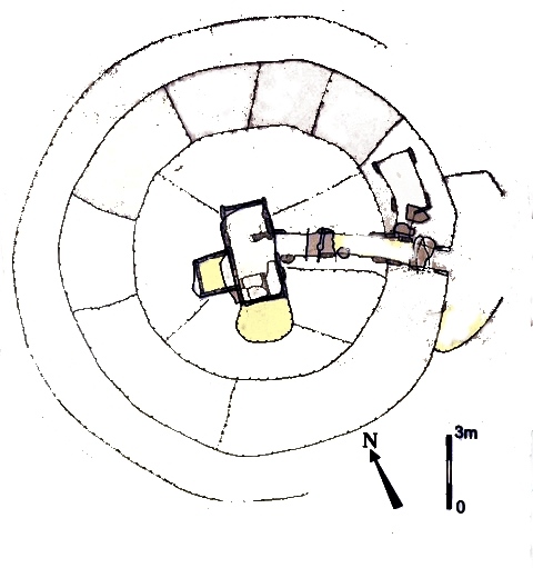 Floor plan of the inside of the tumulus