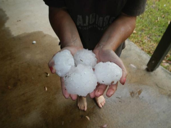 Massive hail buckets down on Queensland's Sunshine Coast