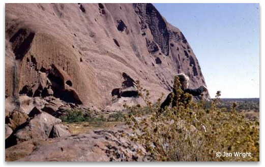 Photo of the Brain and womens caves at Ayers Rock (Uluru)
