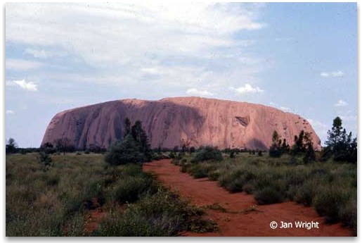 Photo of the original road approach to Ayers Rock