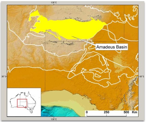 Map showing area of Armadeus Basin