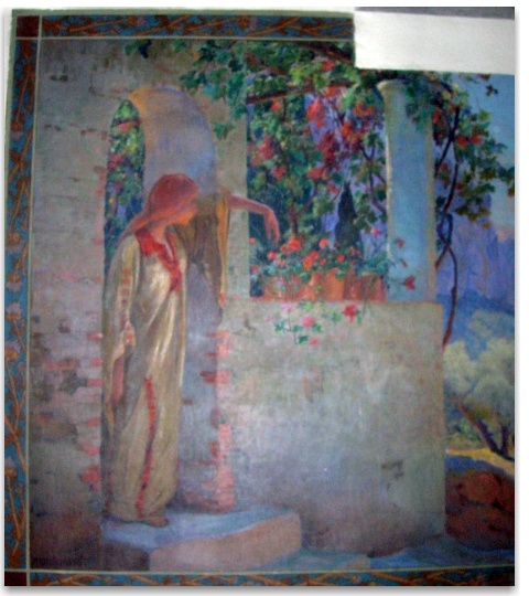 Scene of Mary Magdalene inside the small chapel at Plan d'Aups