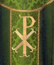 Chasuble with Chi Rho