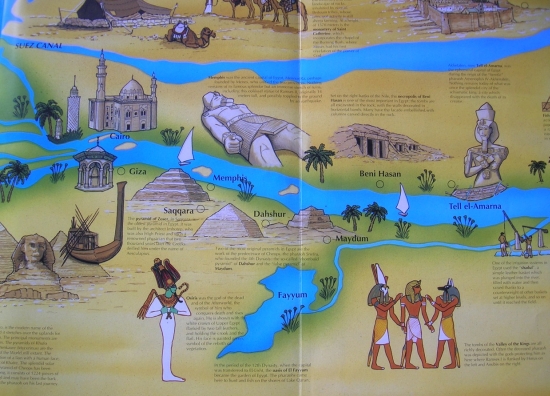 Map of ancient lower Egypt showing Fayyum