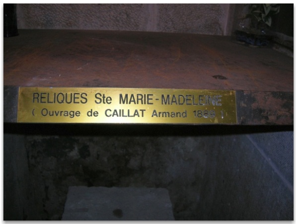 Former location of the relics in the grotto at la Sainte-Baume