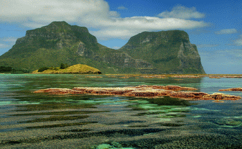 Mt Ligbird and Mt Gower on Lord Howe Island