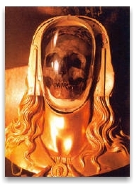 Shrine with skull of Mary Magdalen