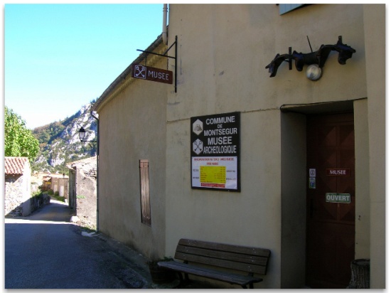 Museum in the village below Montségur - looking over the valley below
