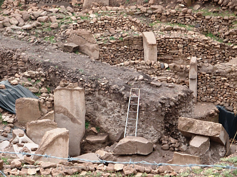 Excavations in progress at Gobekli Tepe, in Turkey