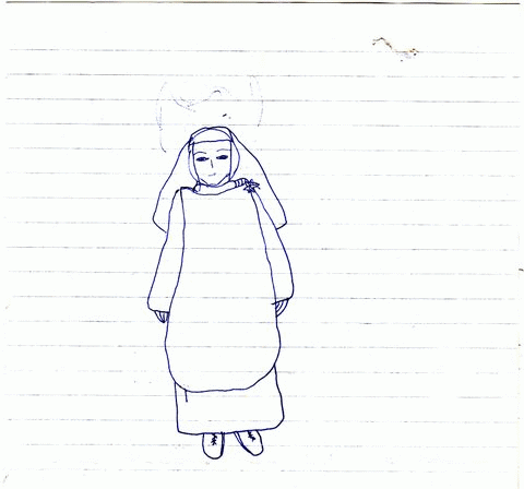 Nun at Mont Saint Michel
