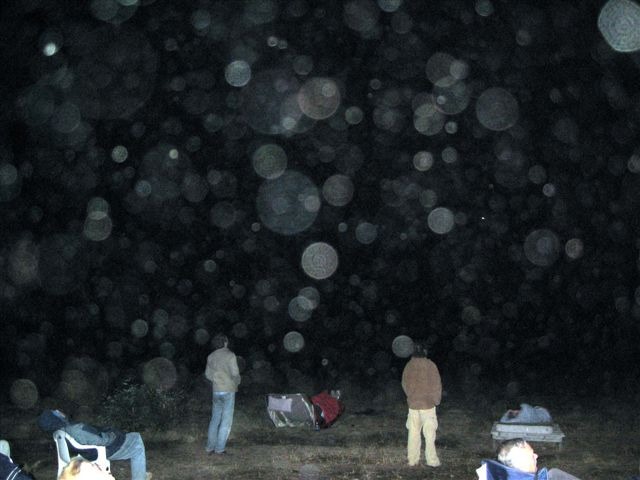 orbs of light at ECETI Gathering, Oregon, USA