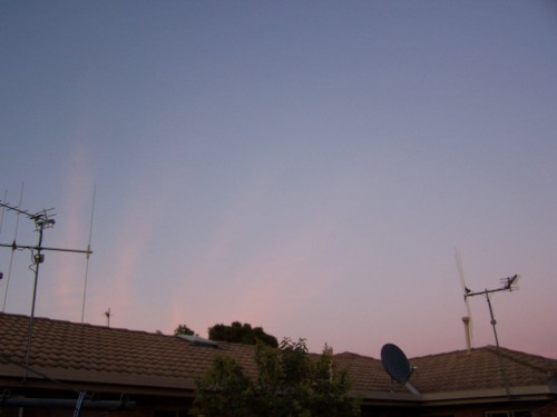 Pink Energy Grid in early morning skies