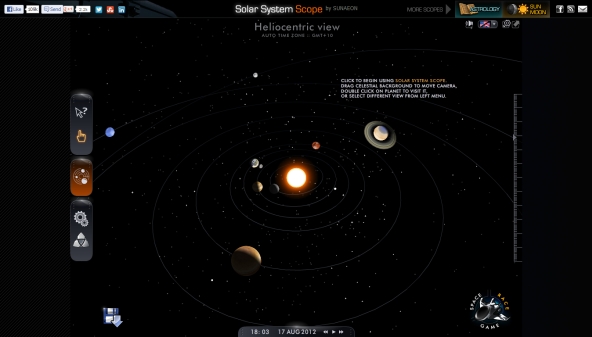 Website for Solar System Scope.