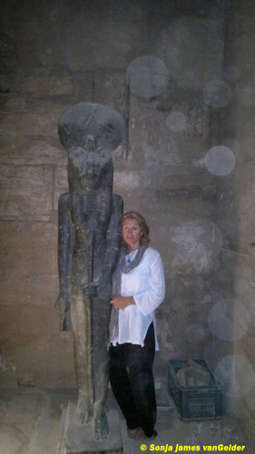 Sonja at Sekhmet's Sacred Temple with orbs