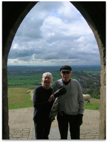 Valerie and John at Glastonbury Tor