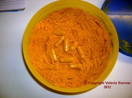 The capsules were found in the turmeric