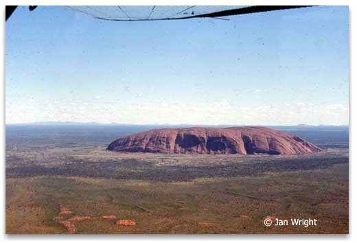 Photo of Ayers Rock - Uluru taken from Cessna aircraft