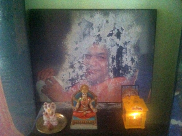 Vibhuti on picture of Sai Baba