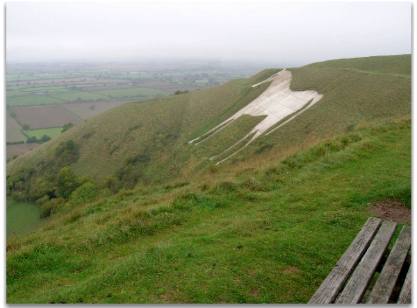 One of the Chalk White Horses in Wiltshire, UK